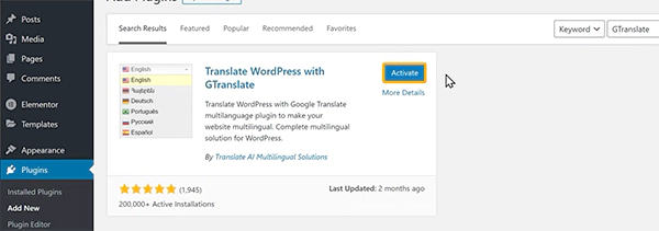 WordPress GTranslate Plugins