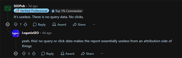Google Search Console generative AI performance report Discussion