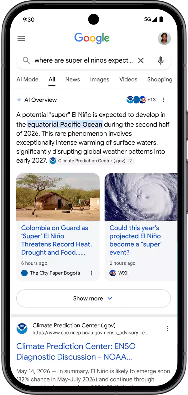 GoogleAI Overviews top stories