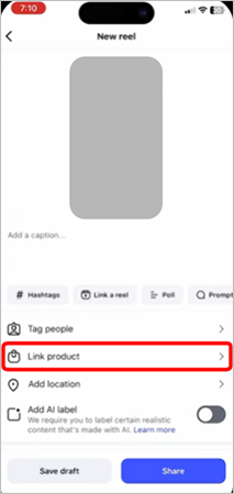 Instagram Reels Product Tagging Process 4