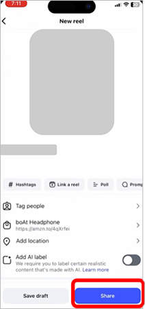 Instagram Reels Product Tagging Process 7