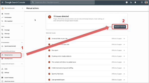 Google site reputation abuse Request Review
