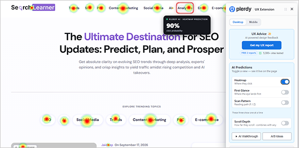 Plerdy UX and Usability Testing
