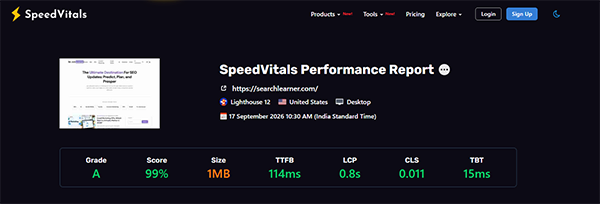 Speed Vitals