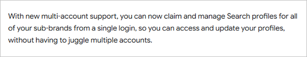 screenshot from Google guide