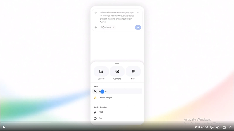 Google AI Mode Selection