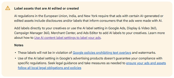 Google warns advertisers to put a label on AI created or edited product images