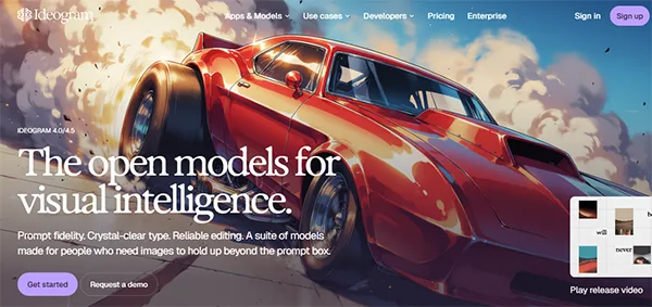 Ideogram landing page
