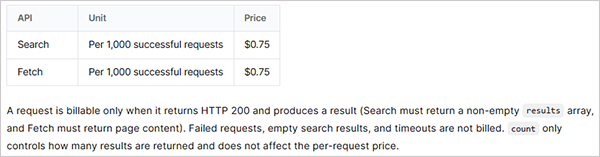 billing system for in house search engine from documented guide