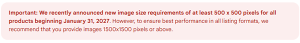 image size requirement for products in ads